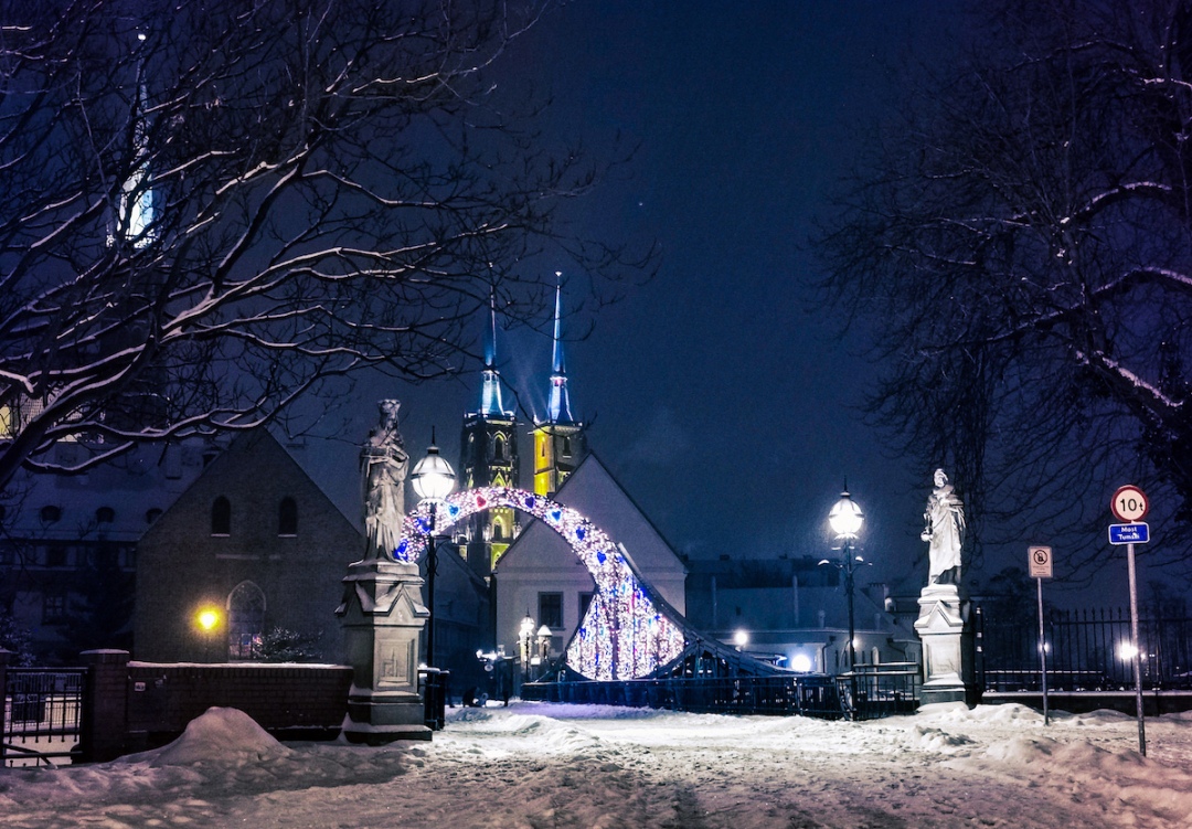 Tumski in Wroclaw in winter