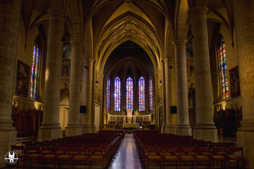 Notre-Dame Cathedral interior view in Luxembourg